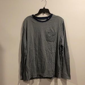 Original Penguin: Striped Long Sleeve Pocket Tee